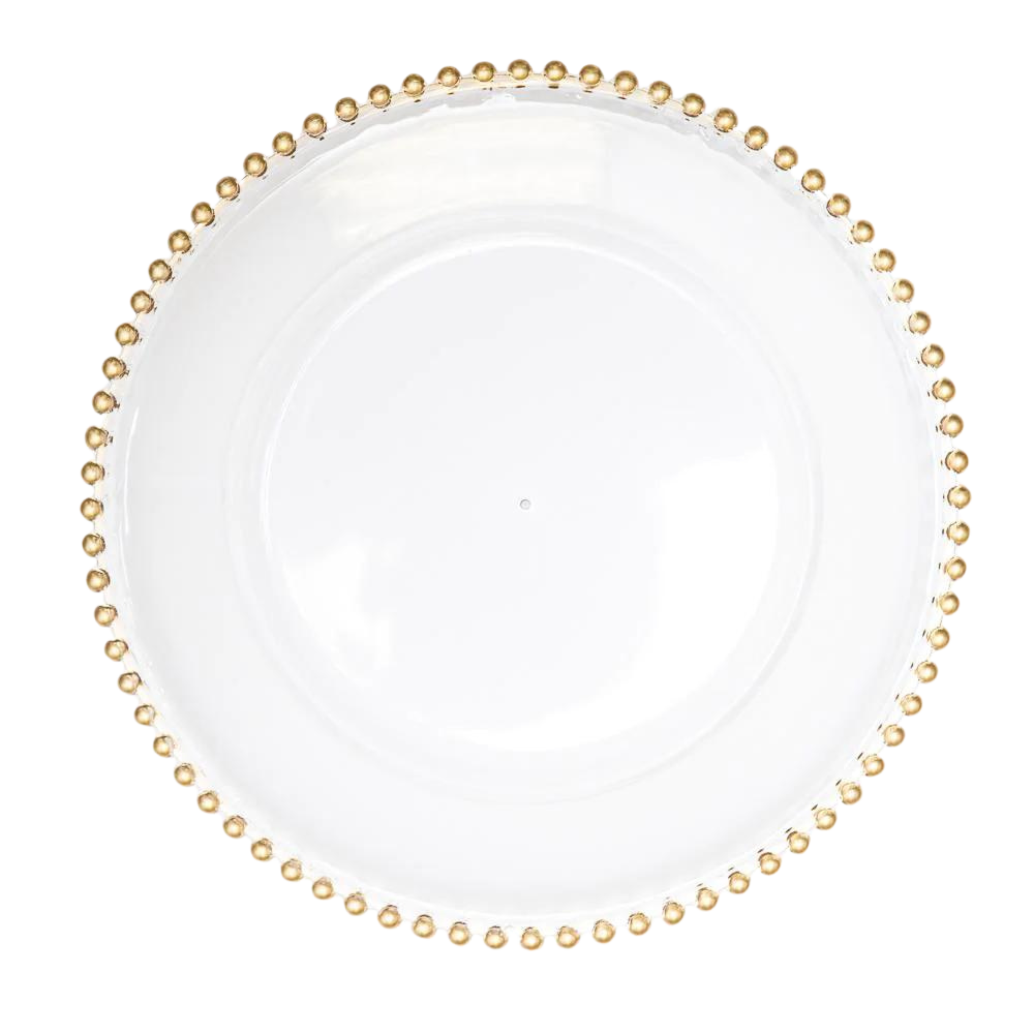 Gold Beaded Acrylic Charger Plate