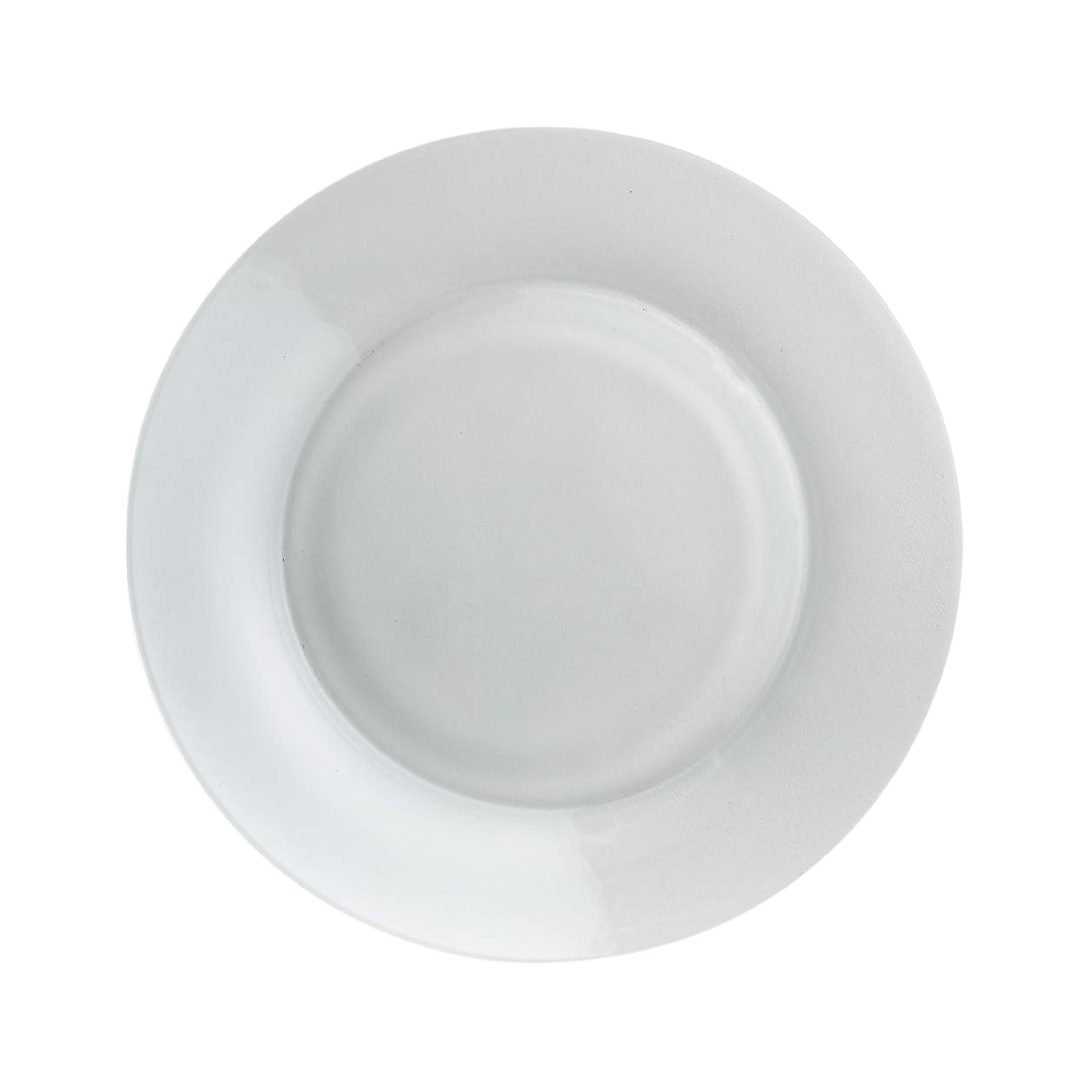 White Glass Dinner Plate