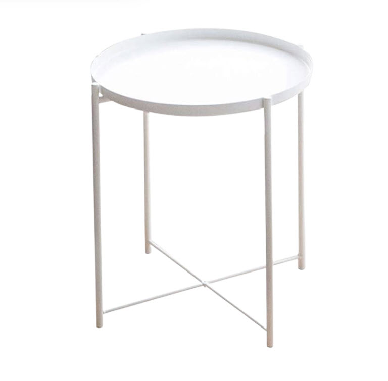 White Tray Side Table