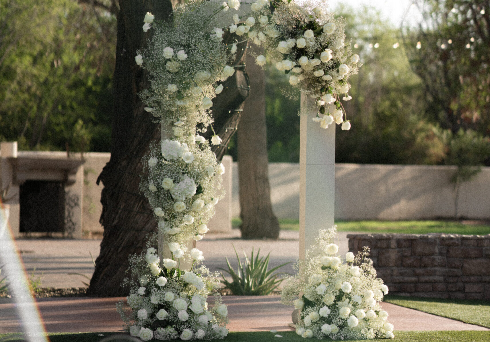 Taupe Column Arch