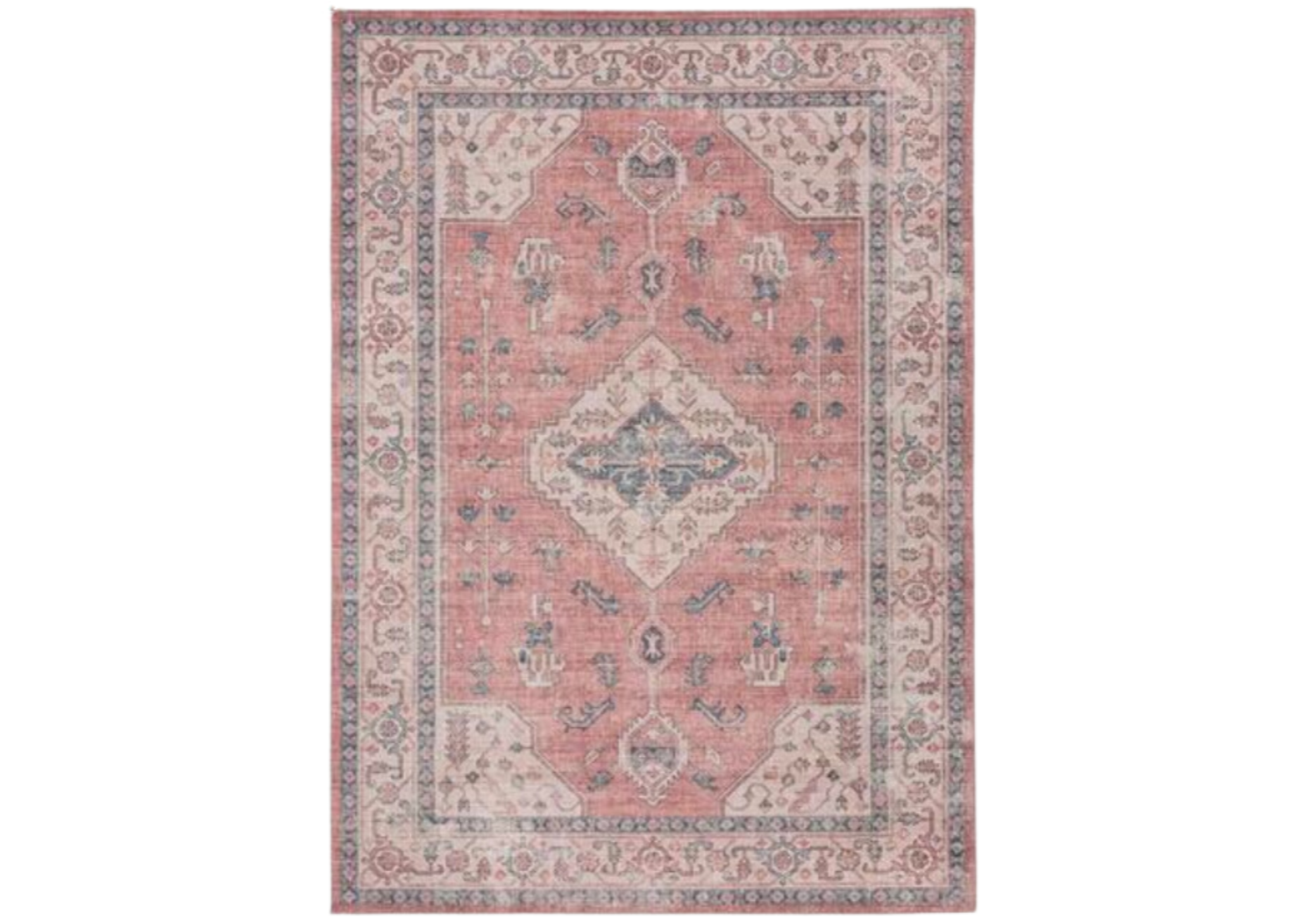 Blush and Blue Rug